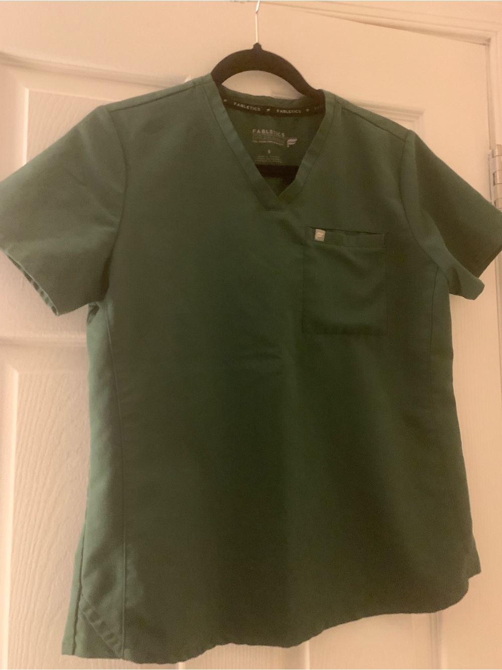 Fabletics Forest Green scrub top